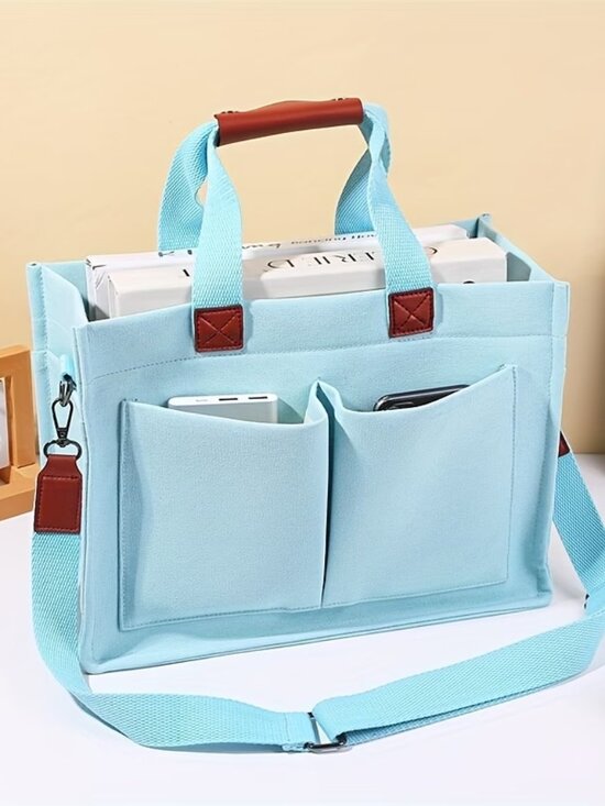 Handbags - Greenish/Blue Tote Bag - New